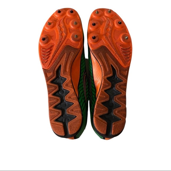 Saucony Vendetta 2 Mens Slime Orange Running Cleats Spikes Sz 9M S29047-1 main image 5
